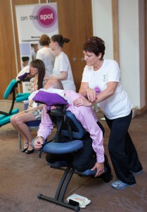 On the Spot, on site massage, at the Event Logistics Live Conference 2013